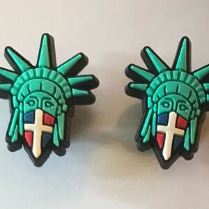 Statue of Liberty Shoe Charms - Green and Multicolor